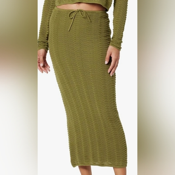 The Drop Dresses & Skirts - Nwt Olive Oil Green Knit Midi Skirt #62